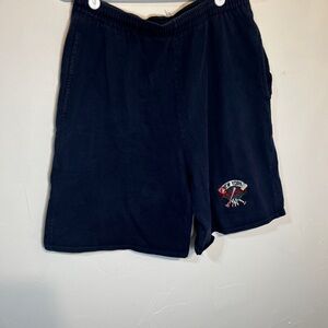 Vintage 90s NY Yankees The Game navy blue cotton sweat shorts size XL
